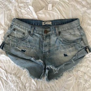 Distressed One Teaspoon Bandit Shorts